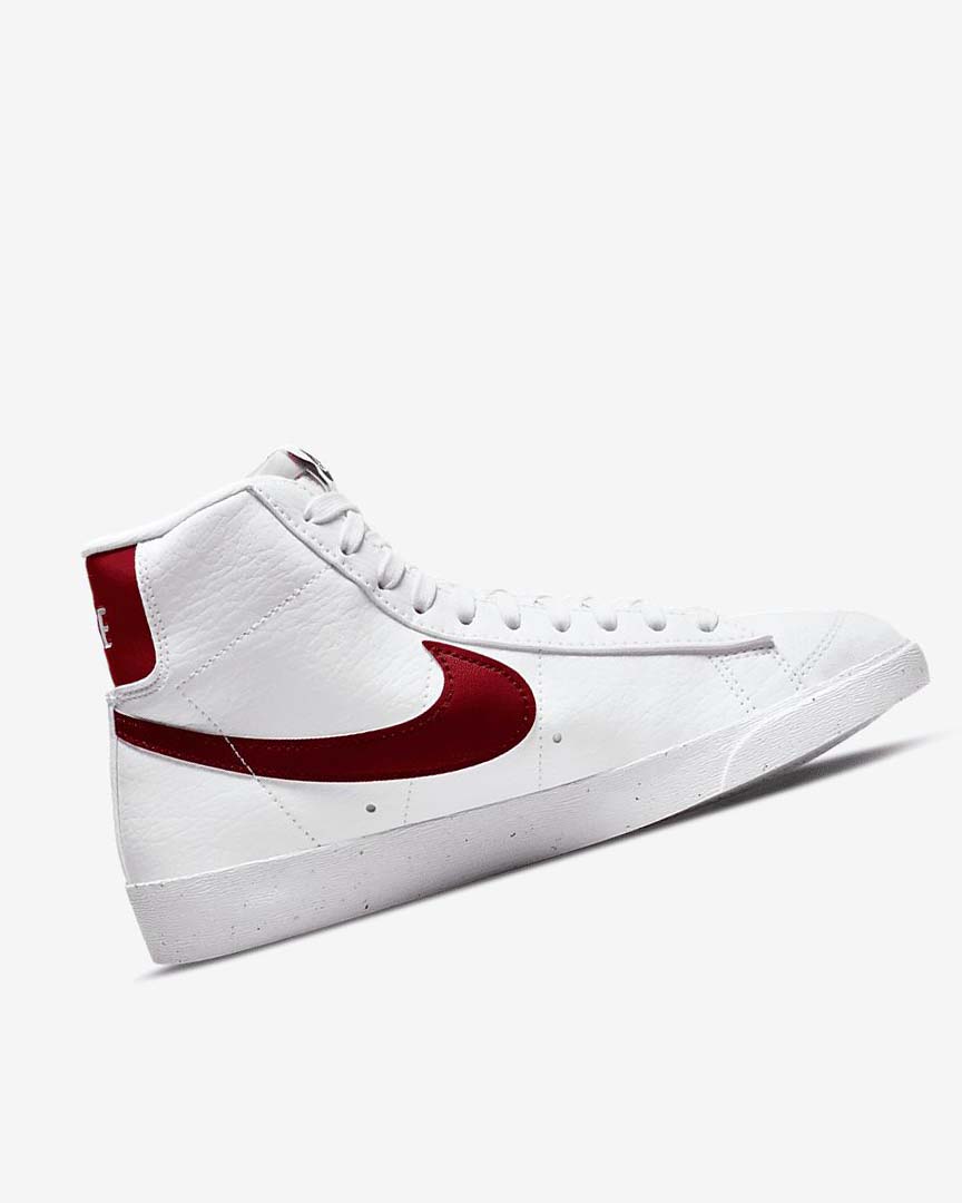 White / Black / Red Women's Nike Blazer Mid '77 Next Nature Sneakers | UK5069