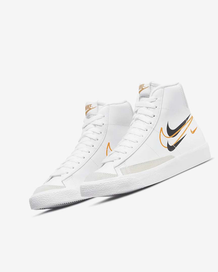 White / Black / White Boys' Nike Blazer Mid '77 Sneakers | UK2775