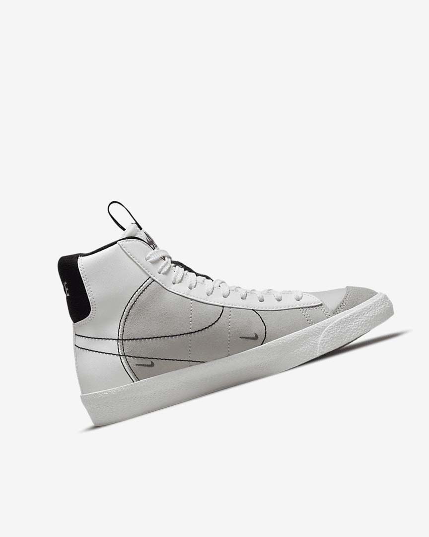 White / Black / White / Burgundy Boys' Nike Blazer Mid '77 SE Dance Sneakers | UK3021