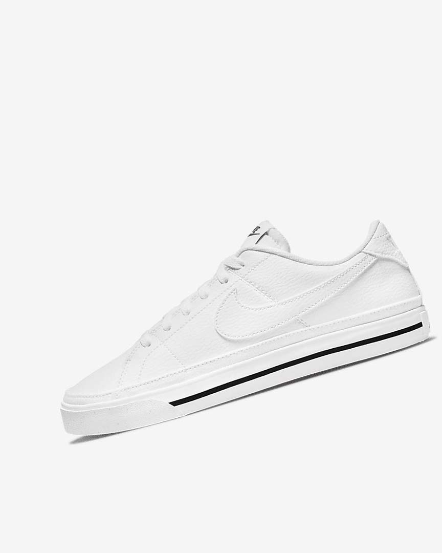 White / Black / White Women\'s Nike Court Legacy Next Nature Sneakers | UK5424