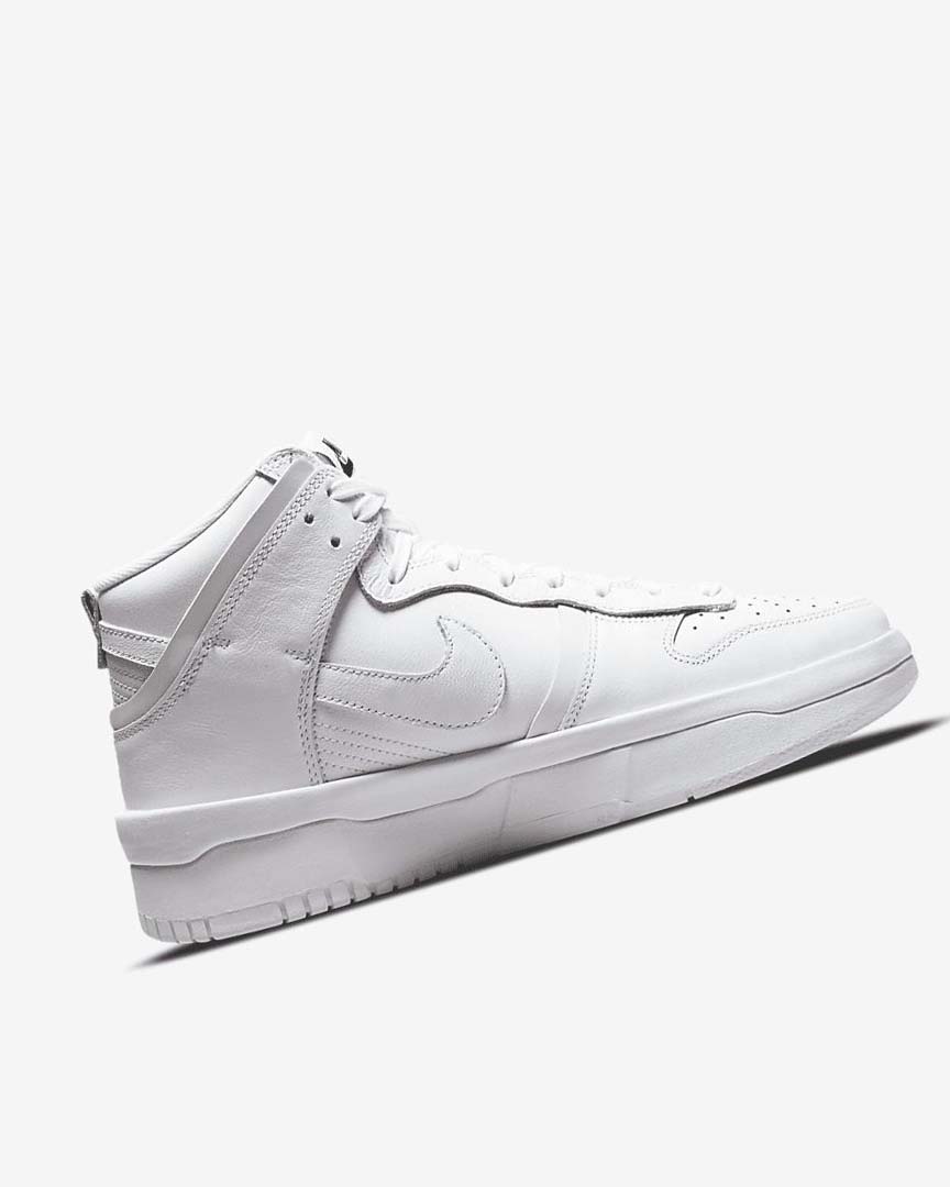 White / Black / White Women's Nike Dunk High Up Sneakers | UK2967