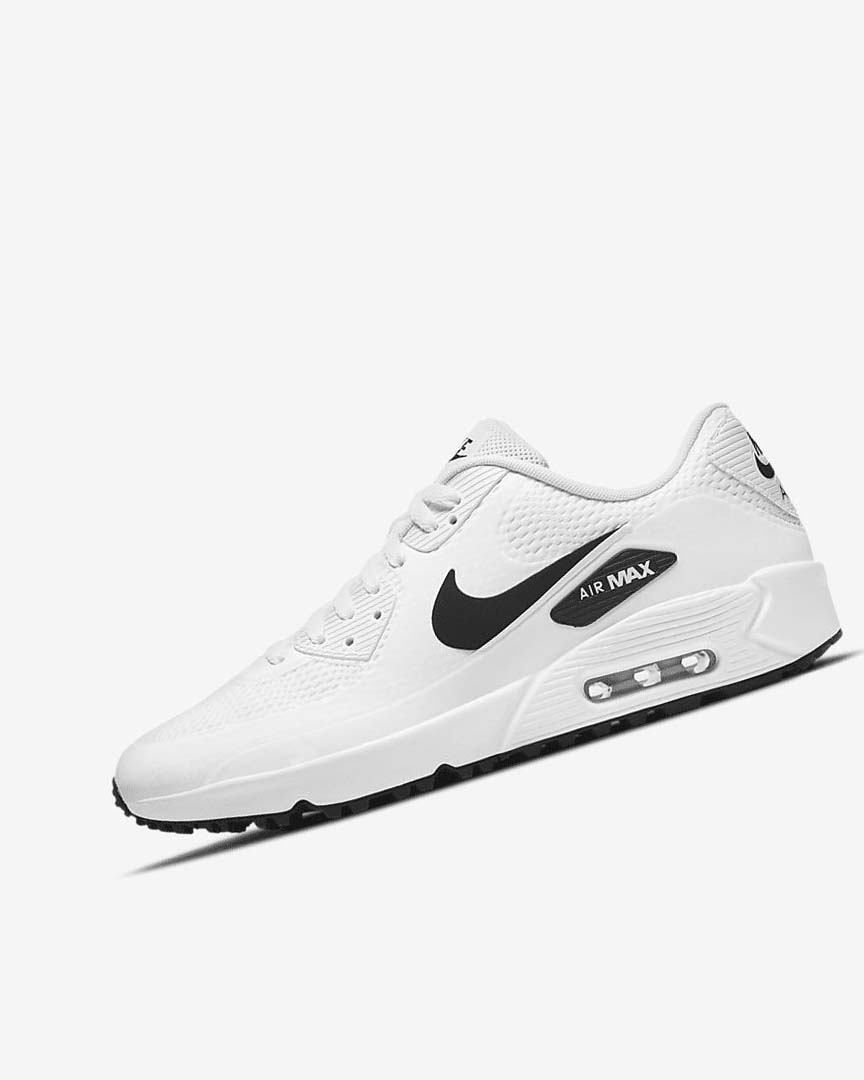 White / Black Women\'s Nike Air Max 90 G Golf Shoes | UK5237