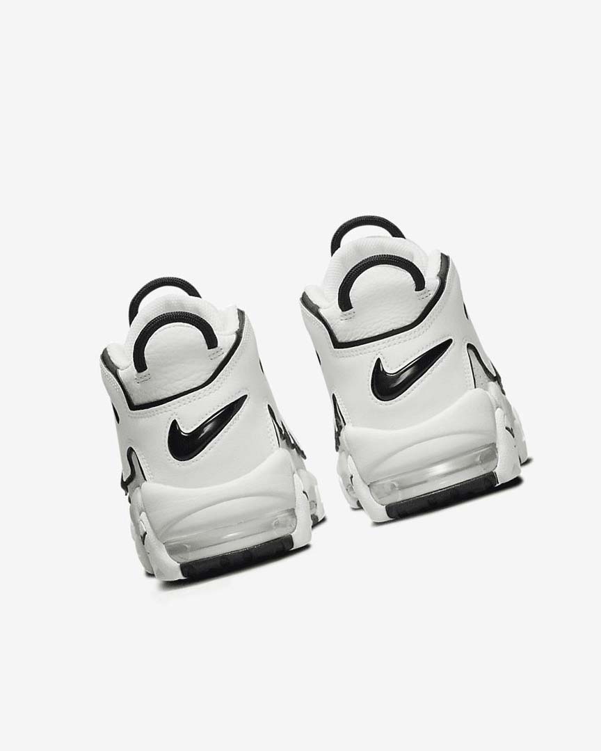 White / Black Women's Nike Air More Uptempo Sneakers | UK4598