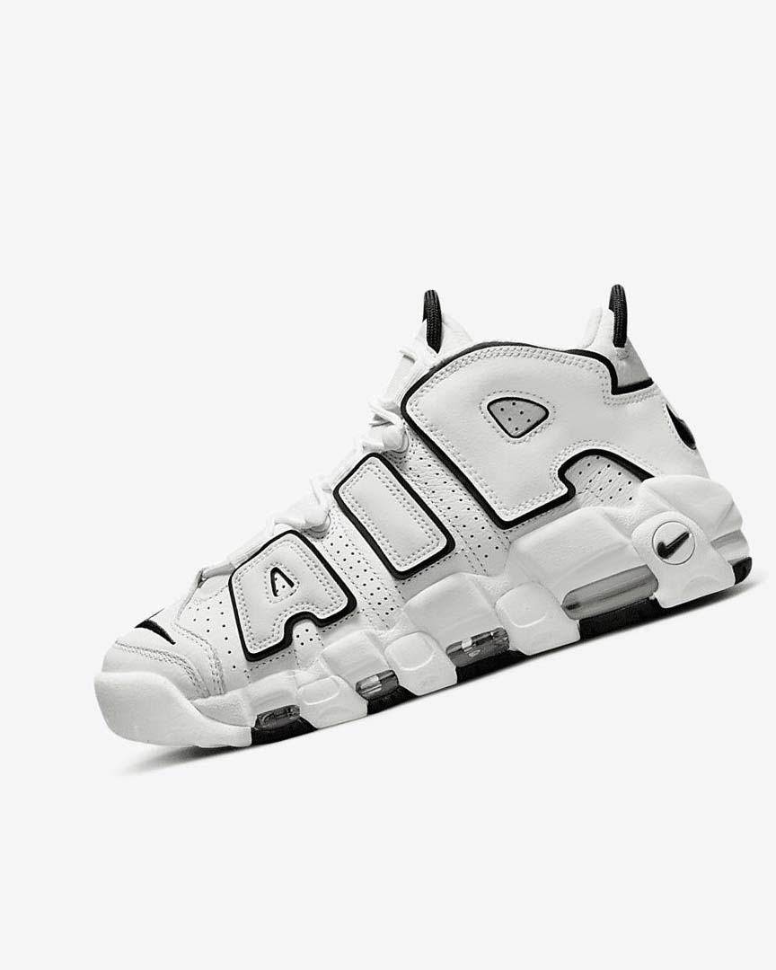 White / Black Women\'s Nike Air More Uptempo Sneakers | UK4598