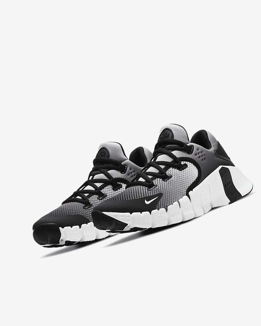 White / Black Women's Nike Free Metcon 4 Training Shoes | UK4923