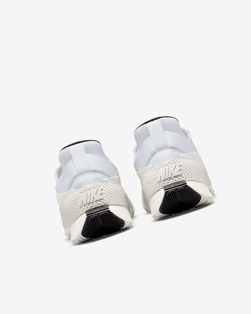 White / Black Women's Nike Go FlyEase Sneakers | UK4918