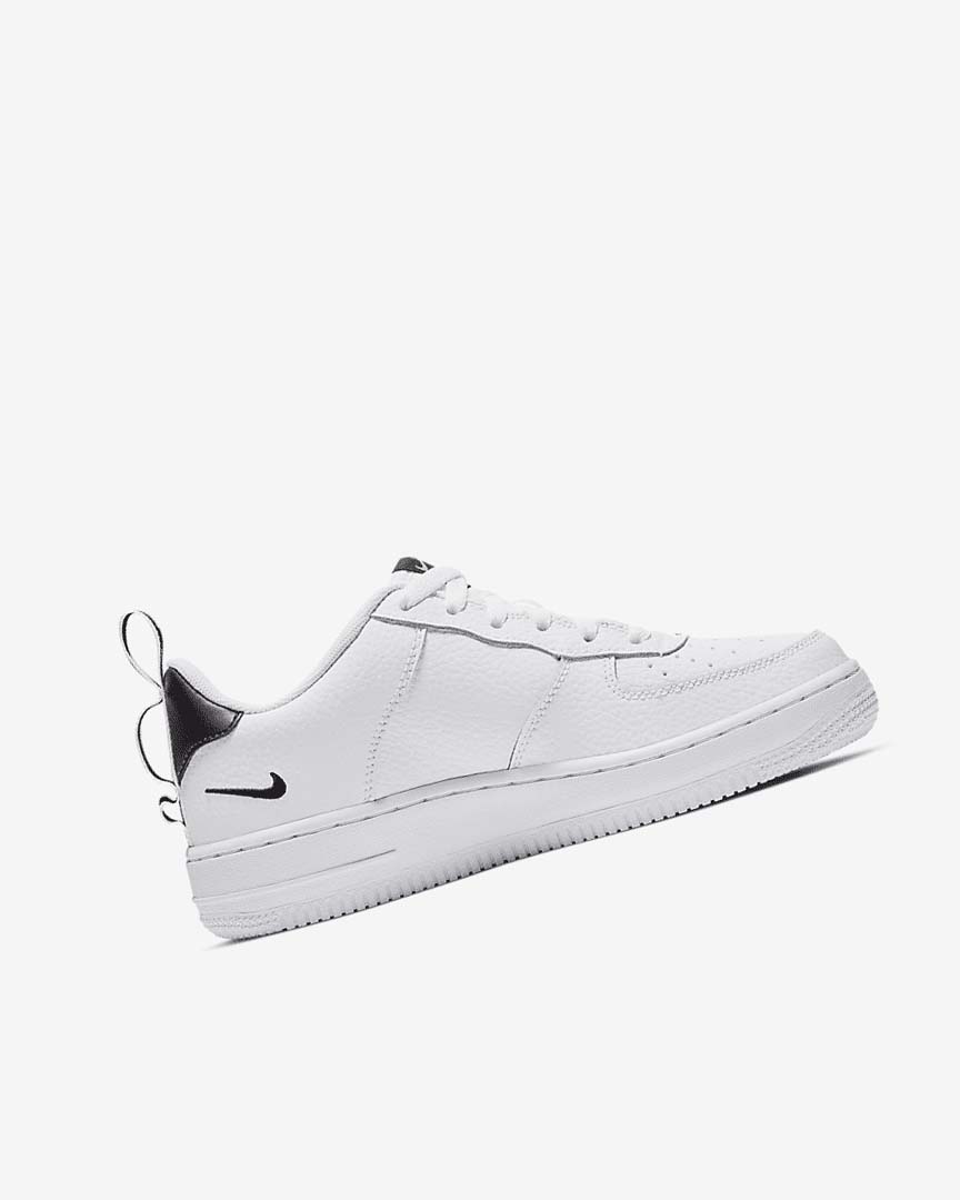 White / Black / Yellow / White Girls' Nike Air Force 1 LV8 Utility Sneakers | UK2994