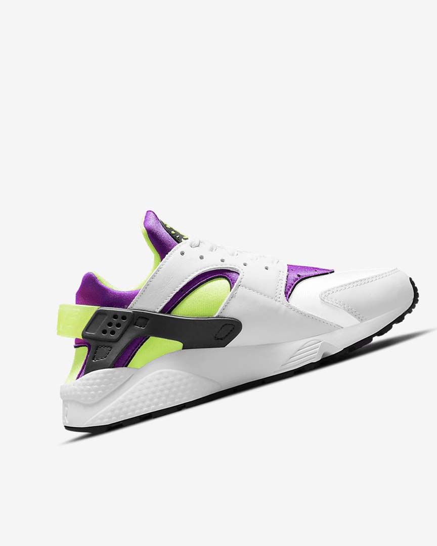 White / Black / Yellow Women's Nike Air Huarache Sneakers | UK2287