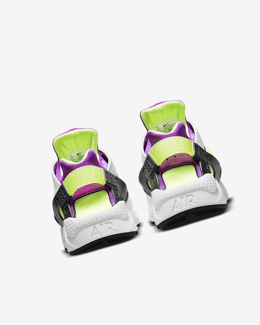 White / Black / Yellow Women's Nike Air Huarache Sneakers | UK2287