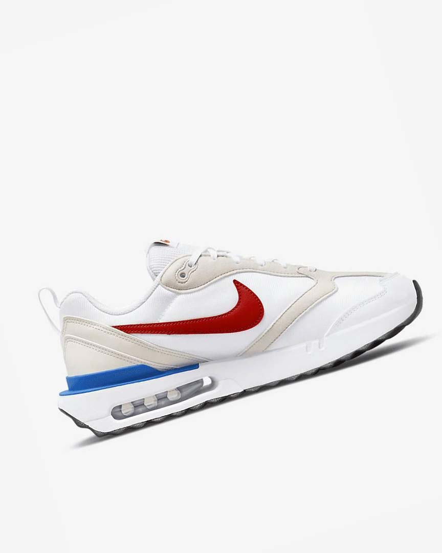 White / Blue / Black / Red Men's Nike Air Max Dawn Sneakers | UK3190