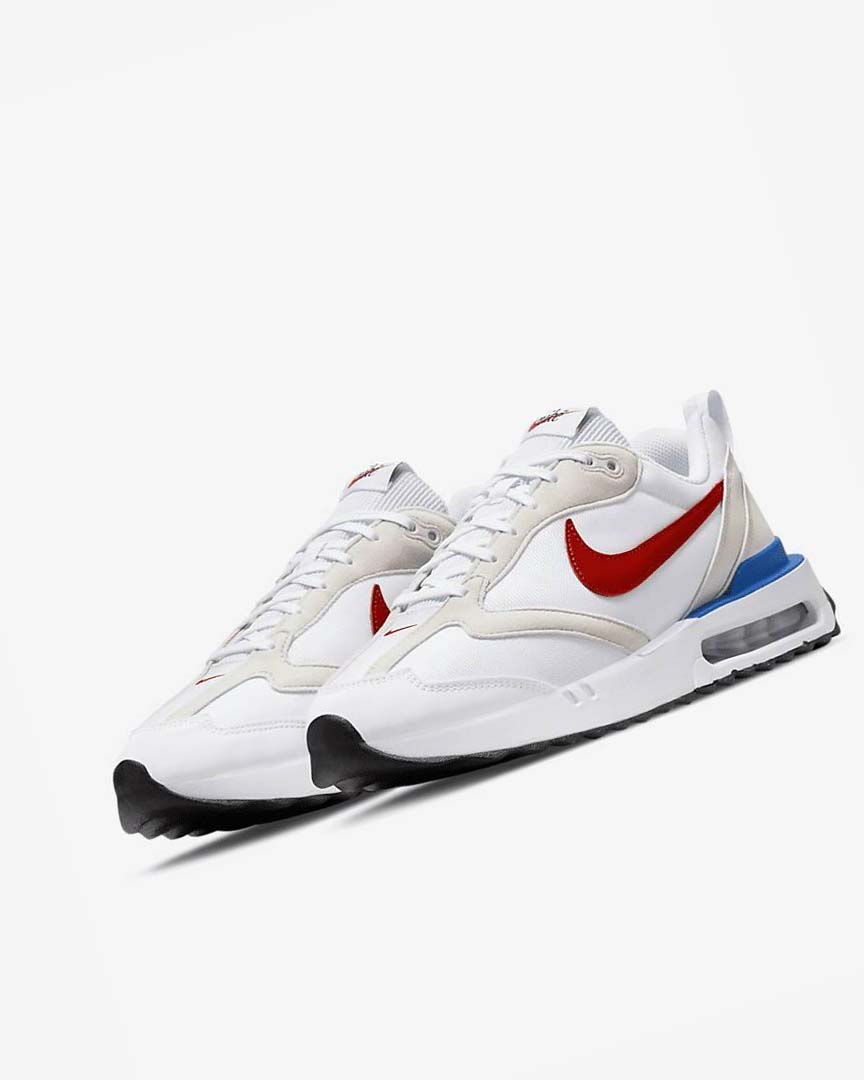 White / Blue / Black / Red Men's Nike Air Max Dawn Sneakers | UK3190