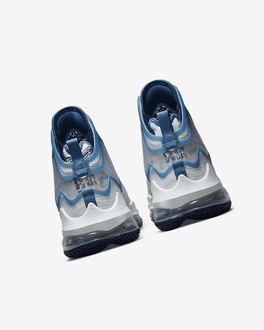 White / Blue / Blue Women's Nike LeBron 19 Basketball Shoes | UK3038