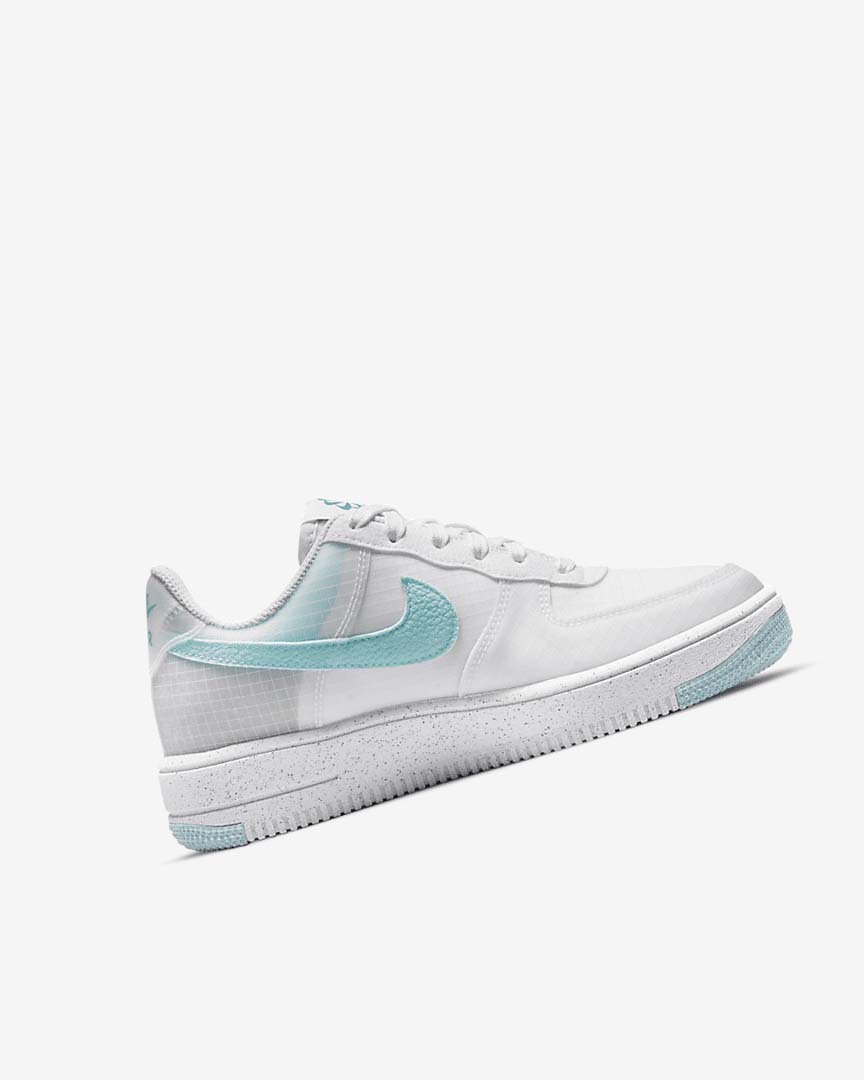 White / Blue Boys' Nike Air Force 1 Crater Sneakers | UK5350