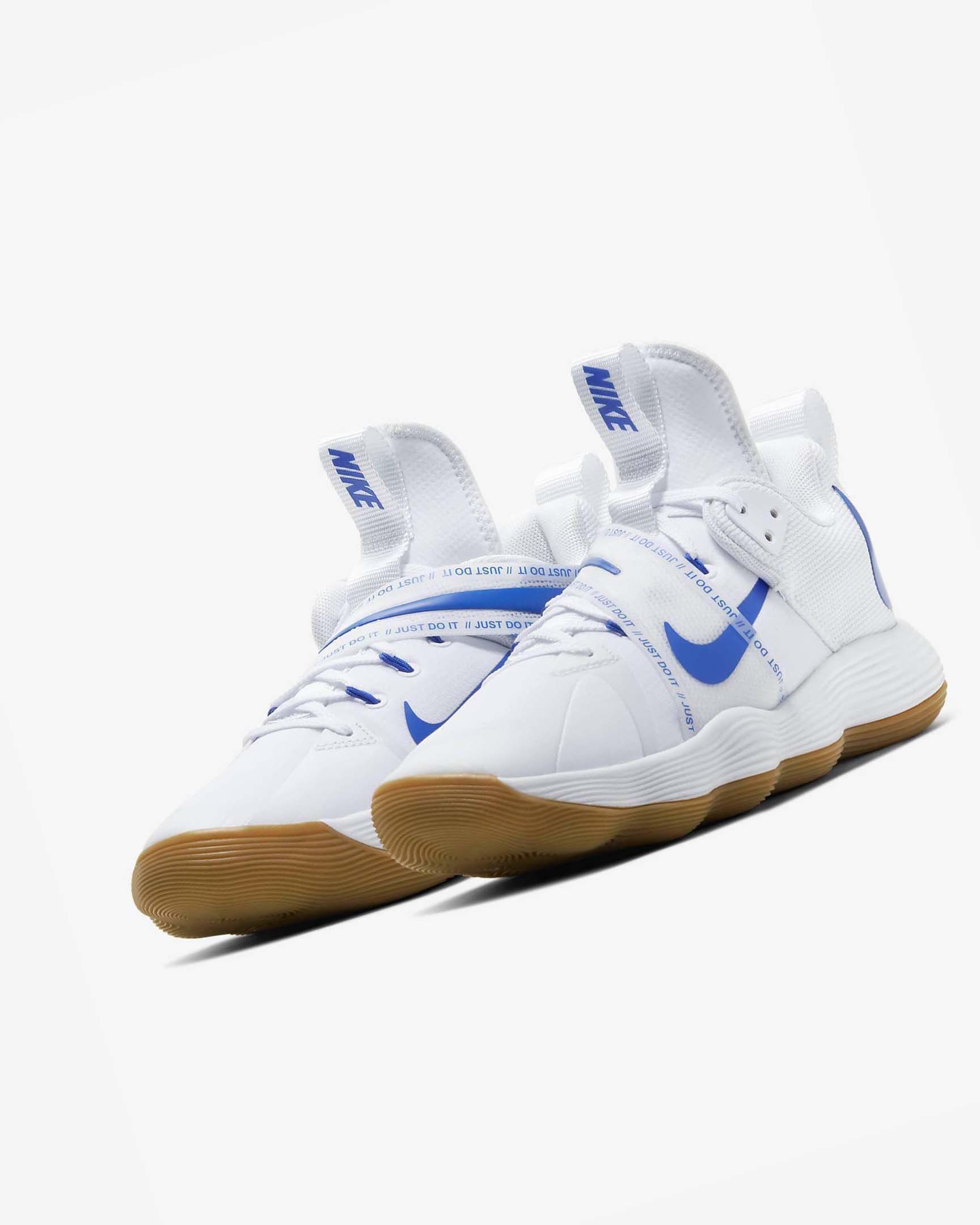 White / Blue Men's Nike React HyperSet Volleyball Shoes | UK3280