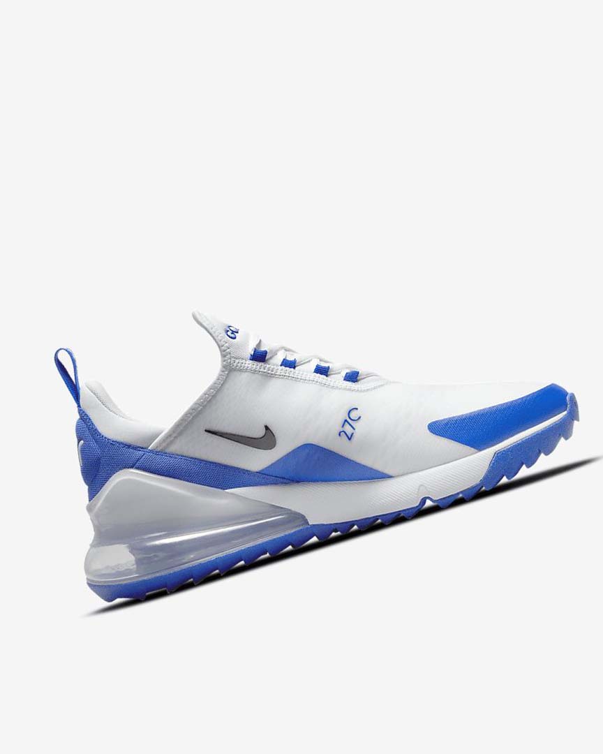 White / Blue / Platinum / Black Women's Nike Air Max 270 G Golf Shoes | UK2411