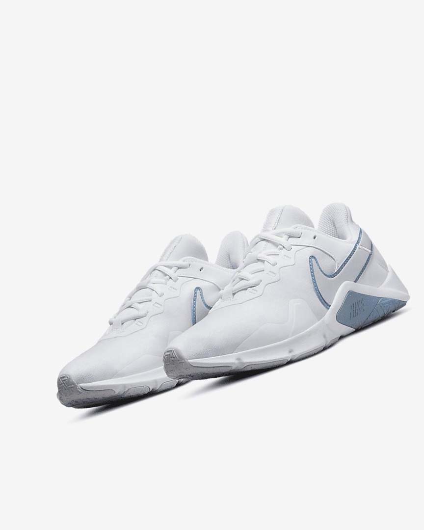 White / Blue Women's Nike Legend Essential 2 Training Shoes | UK5106