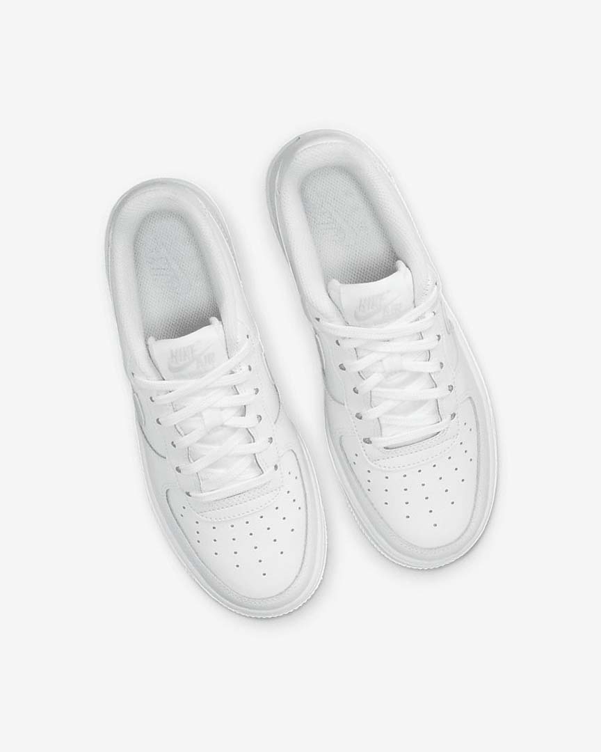 White Boys' Nike Air Force 1 Sneakers | UK3028