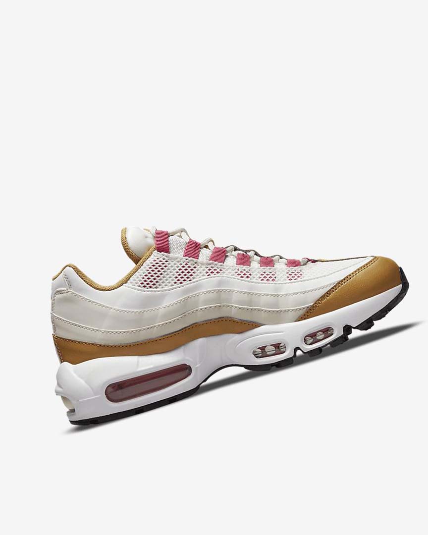 White / Brown / Green Women's Nike Air Max 95 Casual Shoes | UK4517