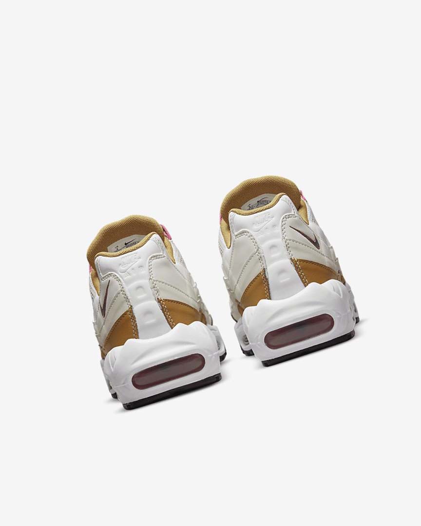 White / Brown / Green Women's Nike Air Max 95 Casual Shoes | UK4517