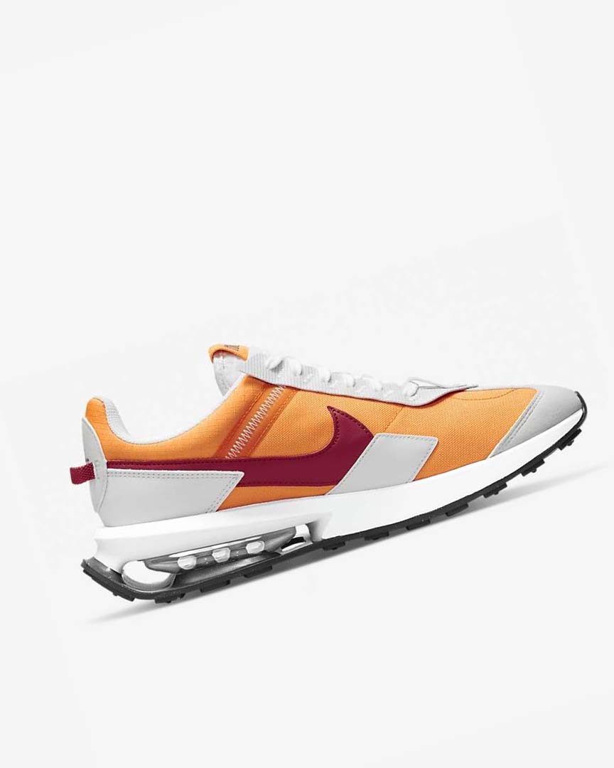 White / Burgundy Men's Nike Air Max Pre-Day Sneakers | UK2267