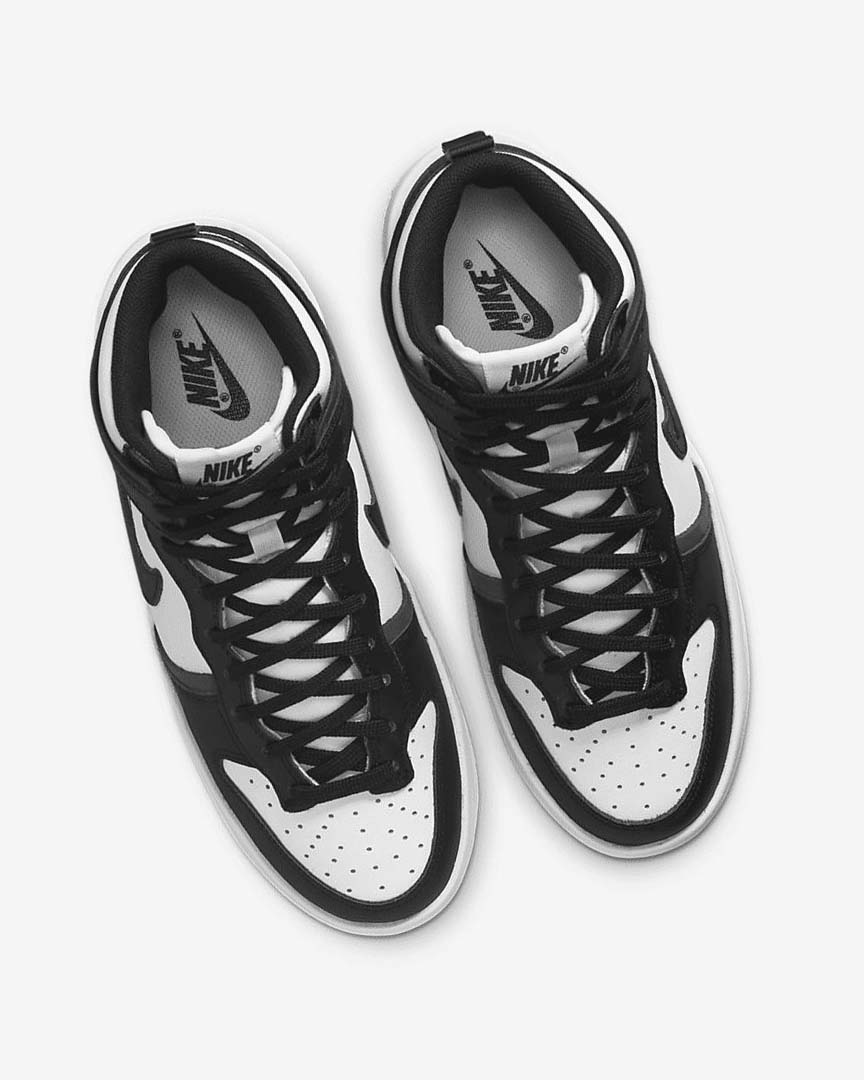 White / Dark Grey / Black Women's Nike Dunk High Up Sneakers | UK2590