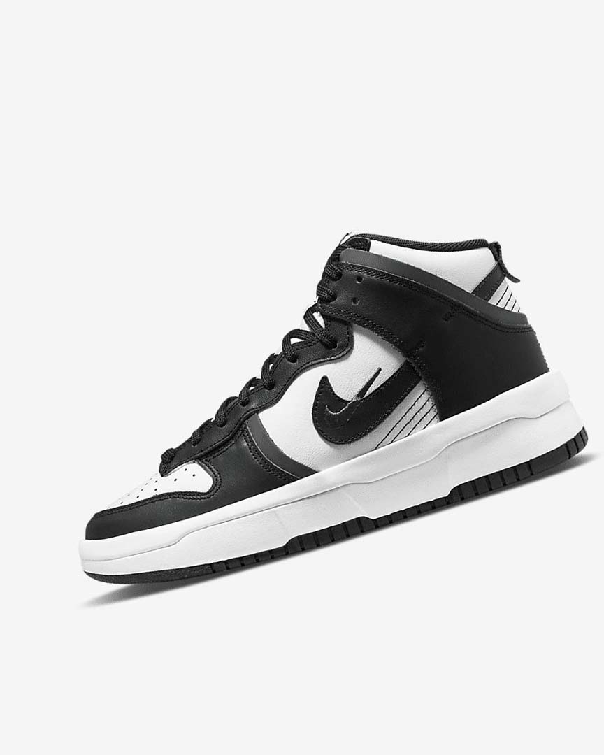 White / Dark Grey / Black Women\'s Nike Dunk High Up Sneakers | UK2590