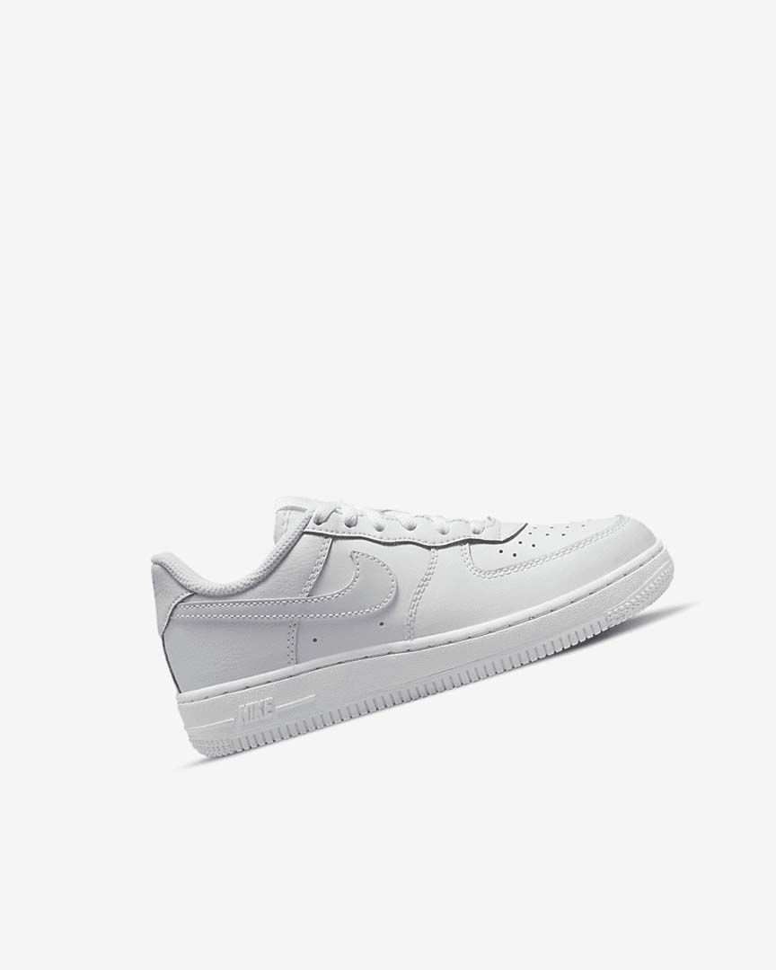 White Girls' Nike Force 1 Shoes | UK5436