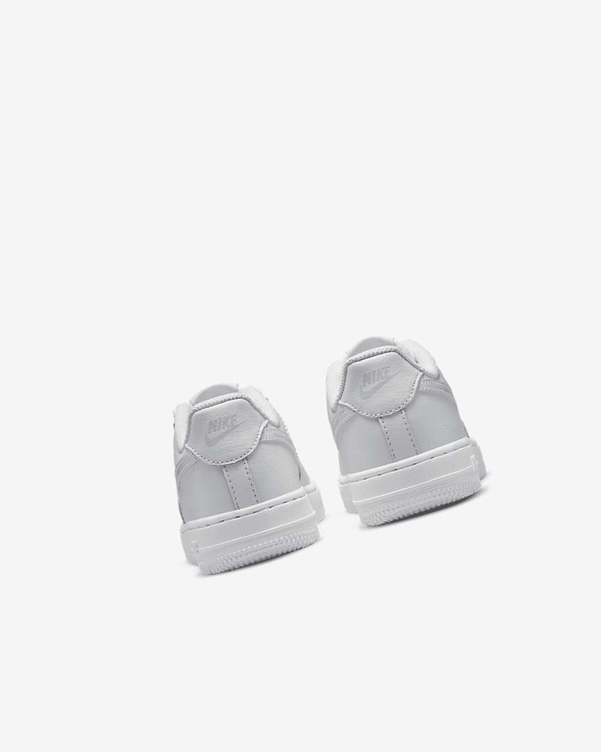 White Girls' Nike Force 1 Shoes | UK5436