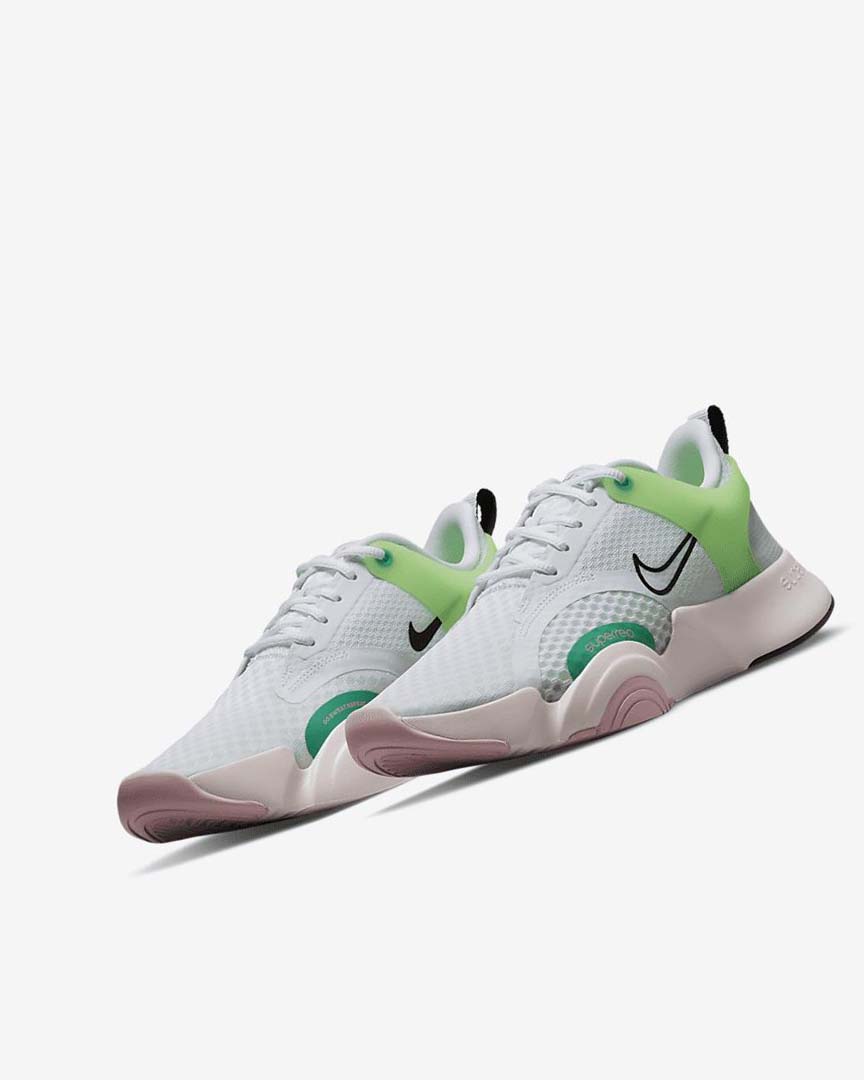 White / Green / Light Pink / Black Women's Nike SuperRep Go 2 Training Shoes | UK5057