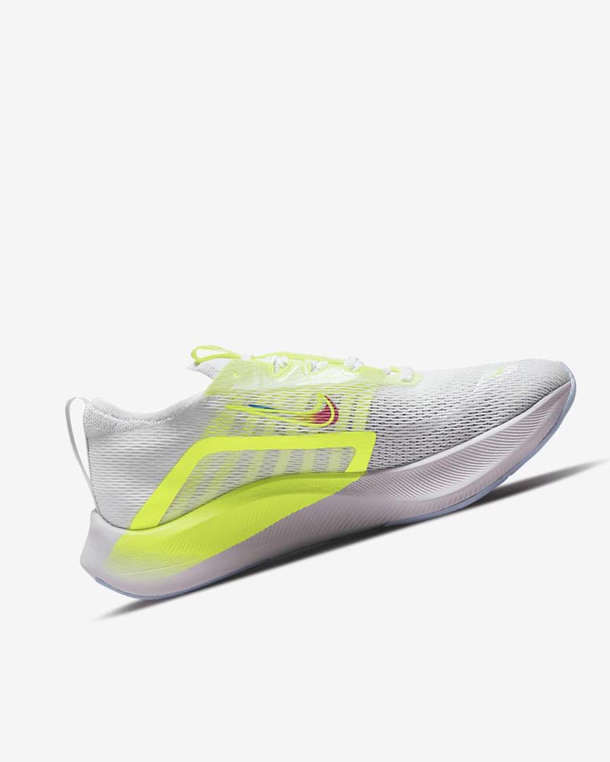 White / Green / Platinum Women's Nike Zoom Fly 4 Premium Running Shoes | UK1134