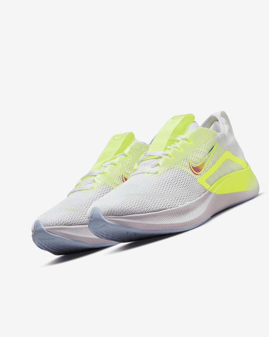 White / Green / Platinum Women's Nike Zoom Fly 4 Premium Running Shoes | UK1134