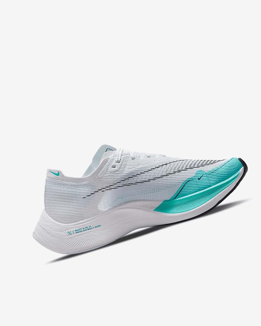 White / Green / Turquoise / Black Women's Nike ZoomX Vaporfly Next% 2 Running Shoes | UK2915