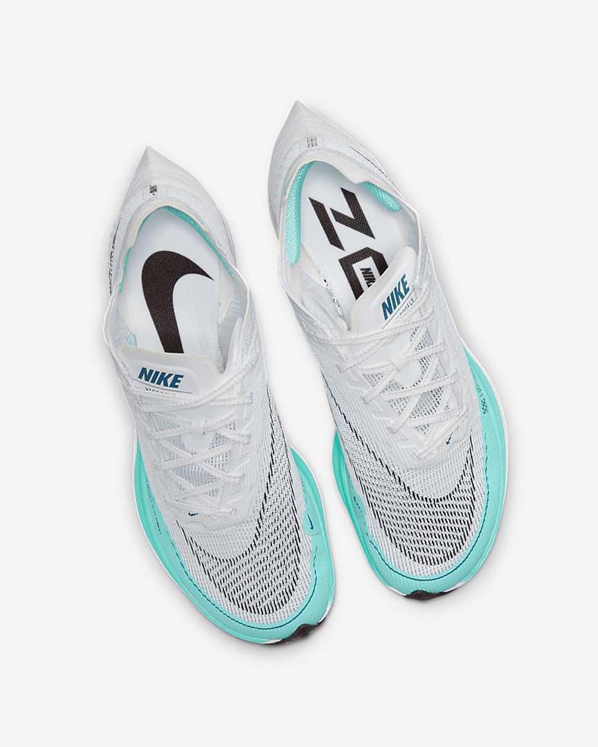 White / Green / Turquoise / Black Women's Nike ZoomX Vaporfly Next% 2 Running Shoes | UK2915