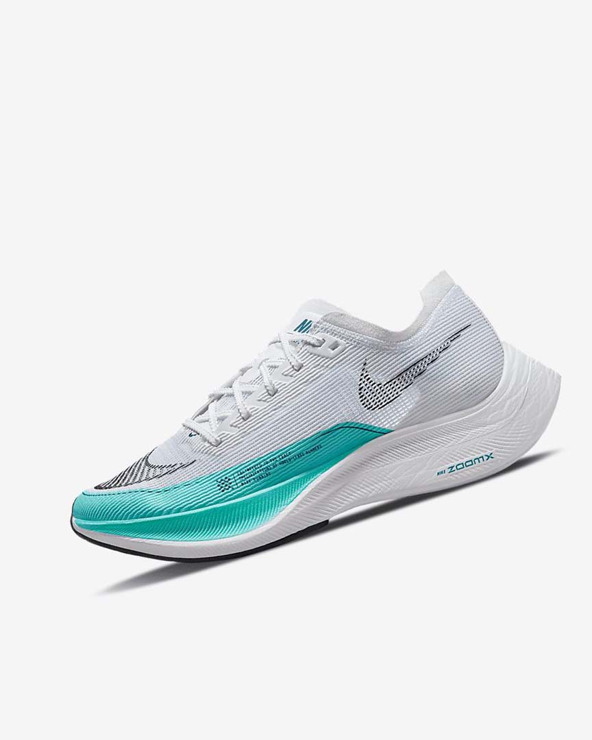 White / Green / Turquoise / Black Women\'s Nike ZoomX Vaporfly Next% 2 Running Shoes | UK2915