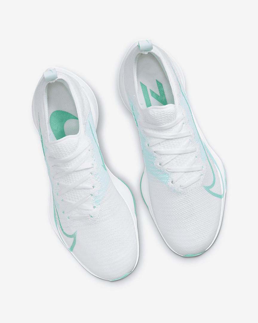 White / Green / Turquoise / Turquoise Women's Nike Air Zoom Tempo NEXT% Running Shoes | UK4490