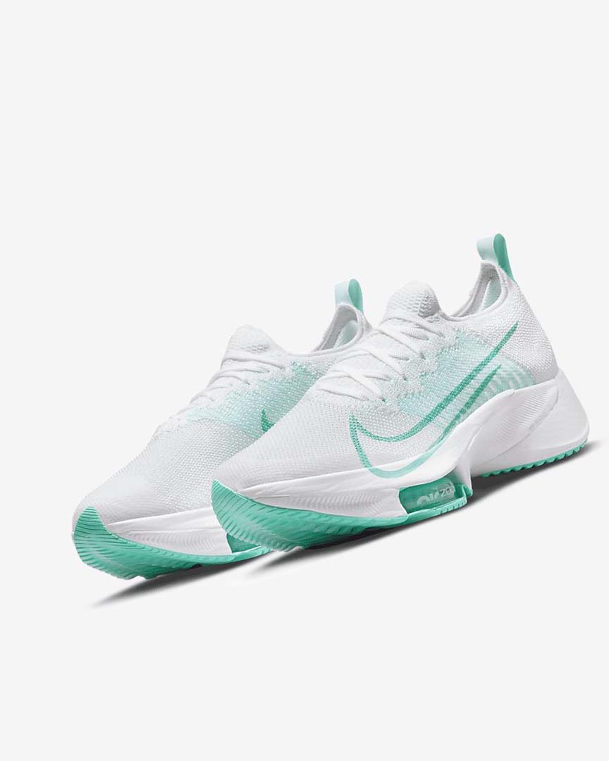 White / Green / Turquoise / Turquoise Women's Nike Air Zoom Tempo NEXT% Running Shoes | UK4490