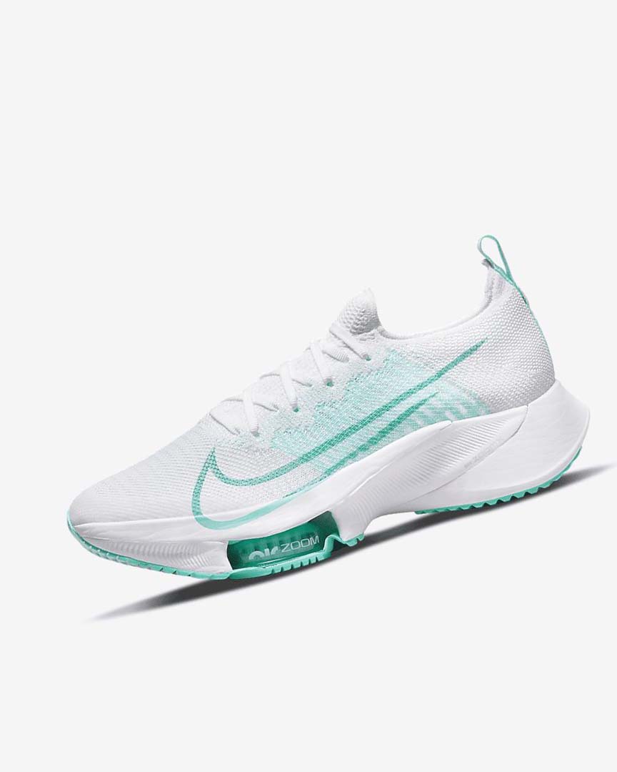 White / Green / Turquoise / Turquoise Women\'s Nike Air Zoom Tempo NEXT% Running Shoes | UK4490