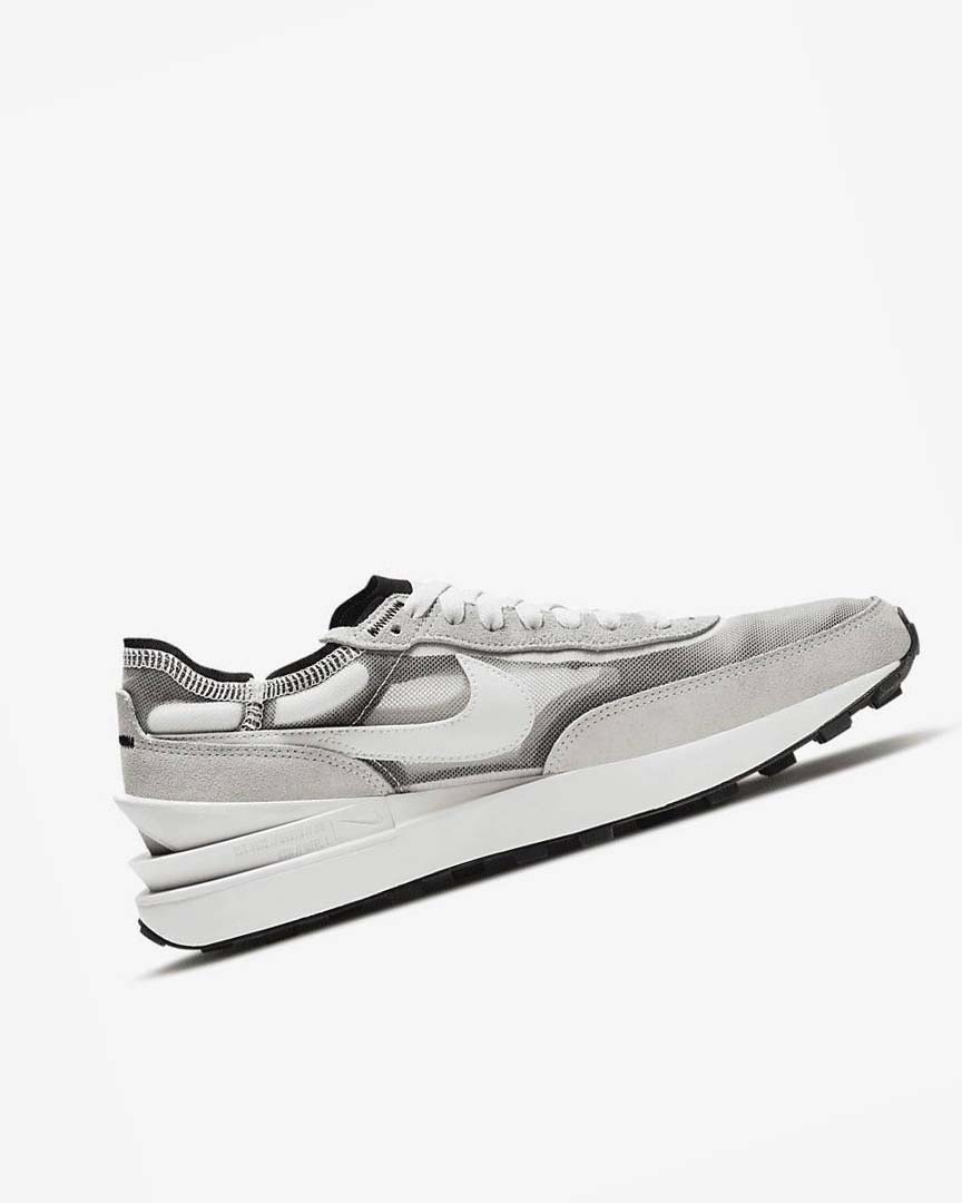 White / Grey / Black Men's Nike Waffle One Sneakers | UK2689