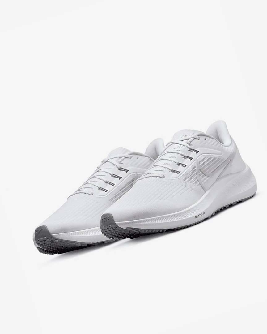 White / Grey / Grey / Grey Men's Nike Air Zoom Pegasus 39 Running Shoes | UK3041