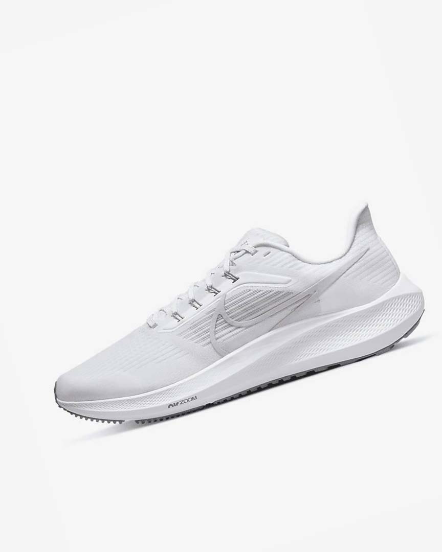 White / Grey / Grey / Grey Men\'s Nike Air Zoom Pegasus 39 Running Shoes | UK3041