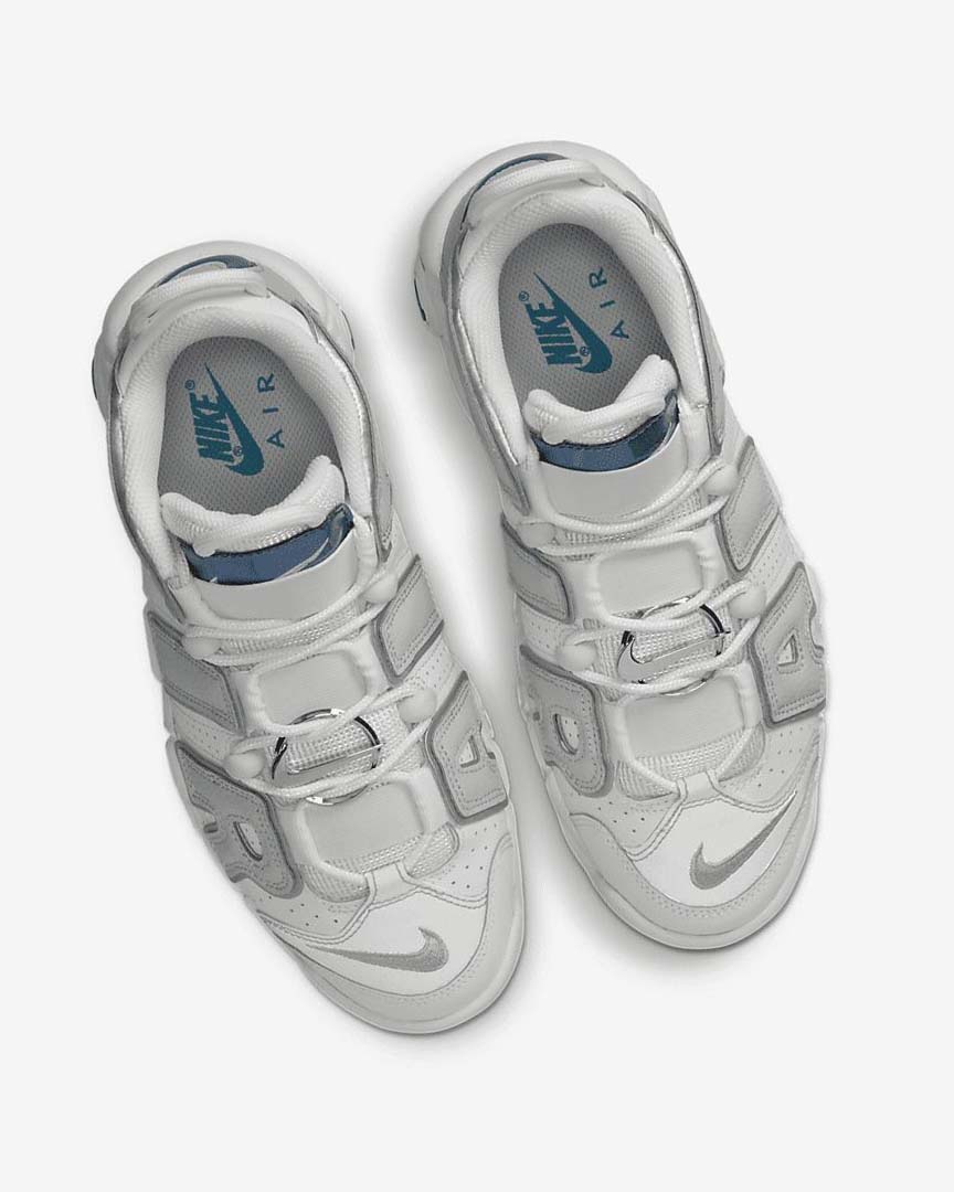 White / Grey / Grey Women's Nike Air More Uptempo Sneakers | UK3249