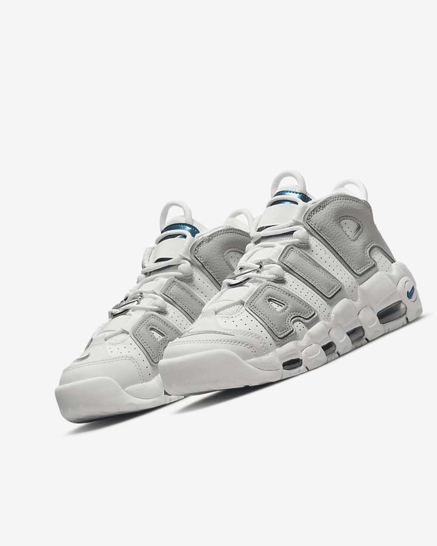 White / Grey / Grey Women's Nike Air More Uptempo Sneakers | UK3249