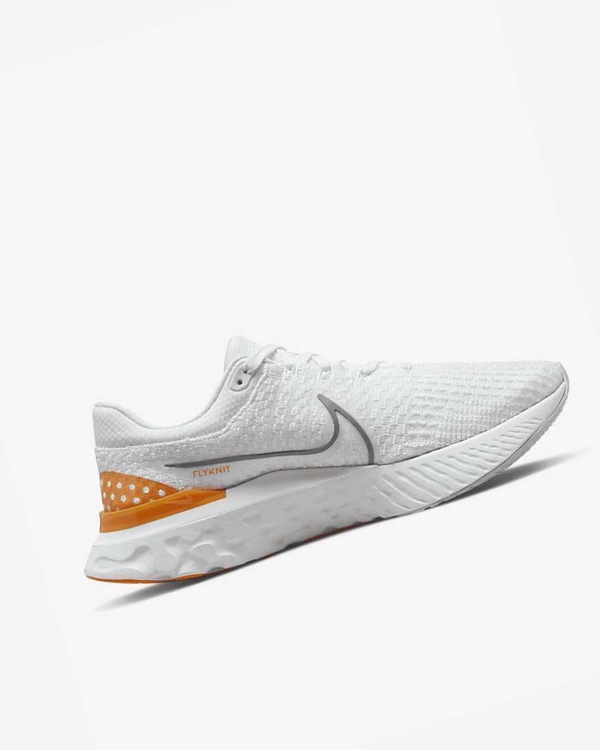 White / Grey Men's Nike React Infinity Run Flyknit 3 Running Shoes | UK5602