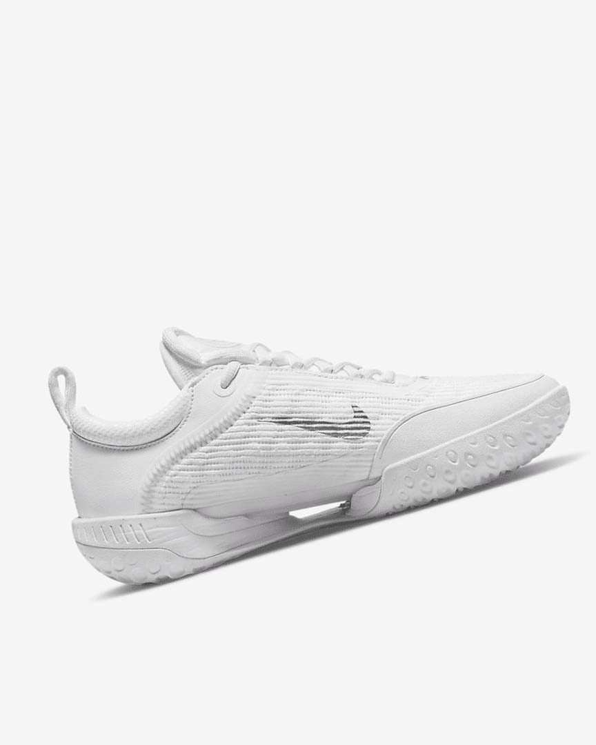 White / Grey / Metal Silver Women's Nike Court Zoom NXT Tennis Shoes | UK5308