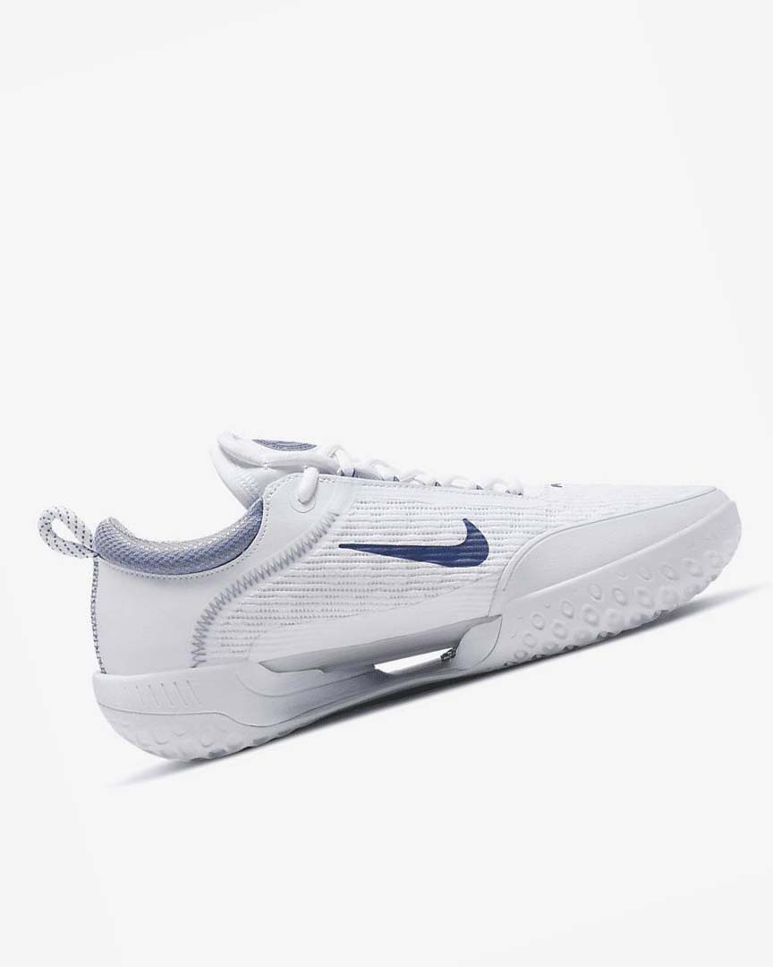 White / Grey / Navy Men's Nike Court Zoom NXT Tennis Shoes | UK3178