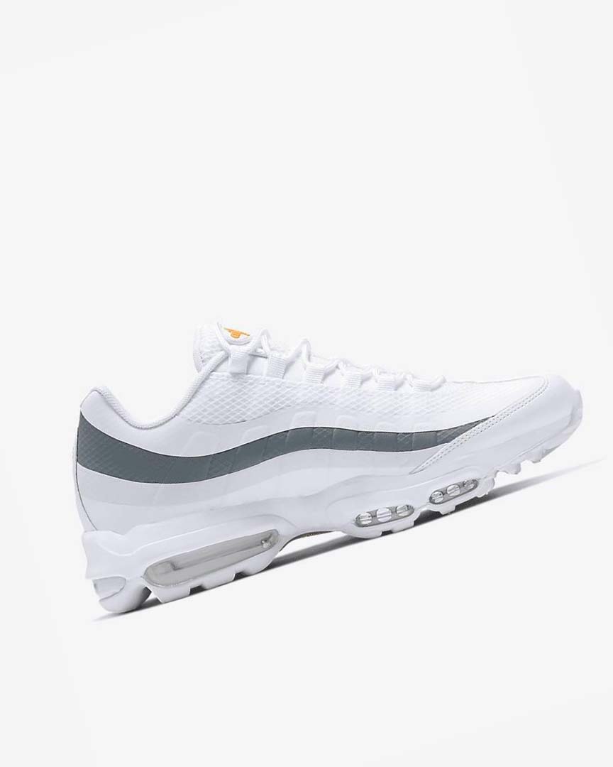 White / Grey / Orange / White Men's Nike Air Max 95 Ultra Casual Shoes | UK5529