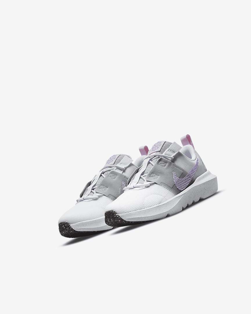 White / Grey / Pink / Purple Boys' Nike Crater Impact Sneakers | UK2723