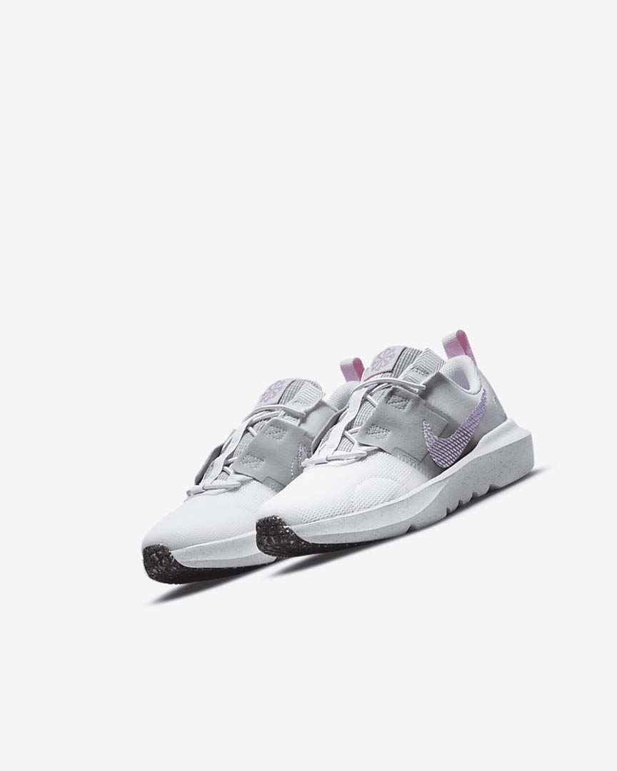 White / Grey / Pink / Purple Girls' Nike Crater Impact Sneakers | UK4959