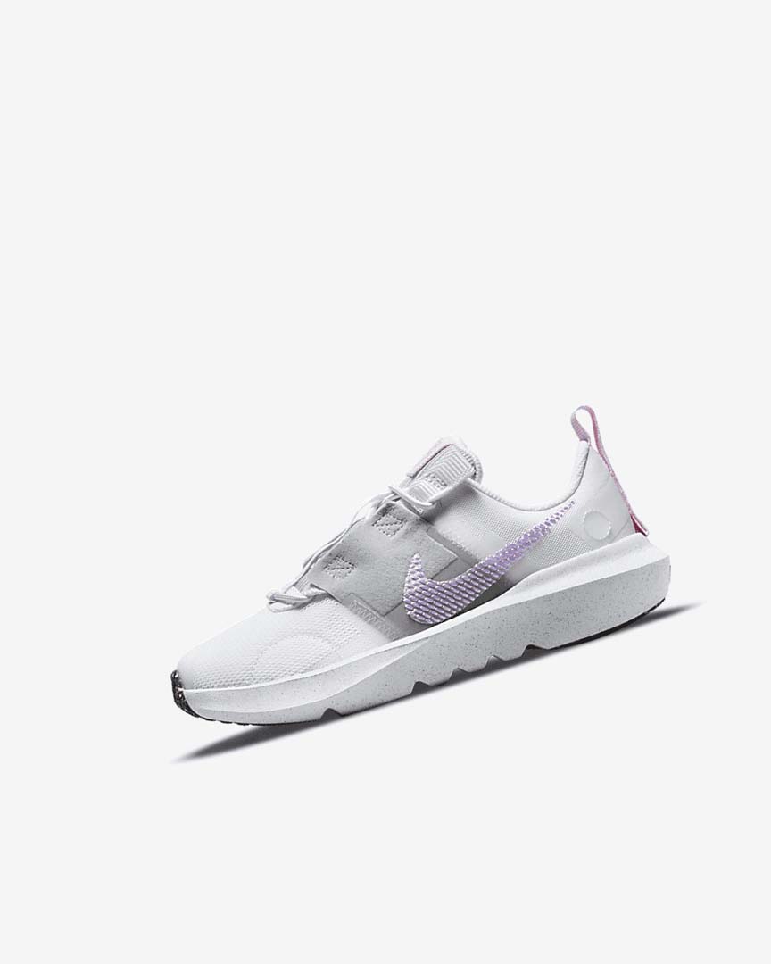 White / Grey / Pink / Purple Girls\' Nike Crater Impact Sneakers | UK4959