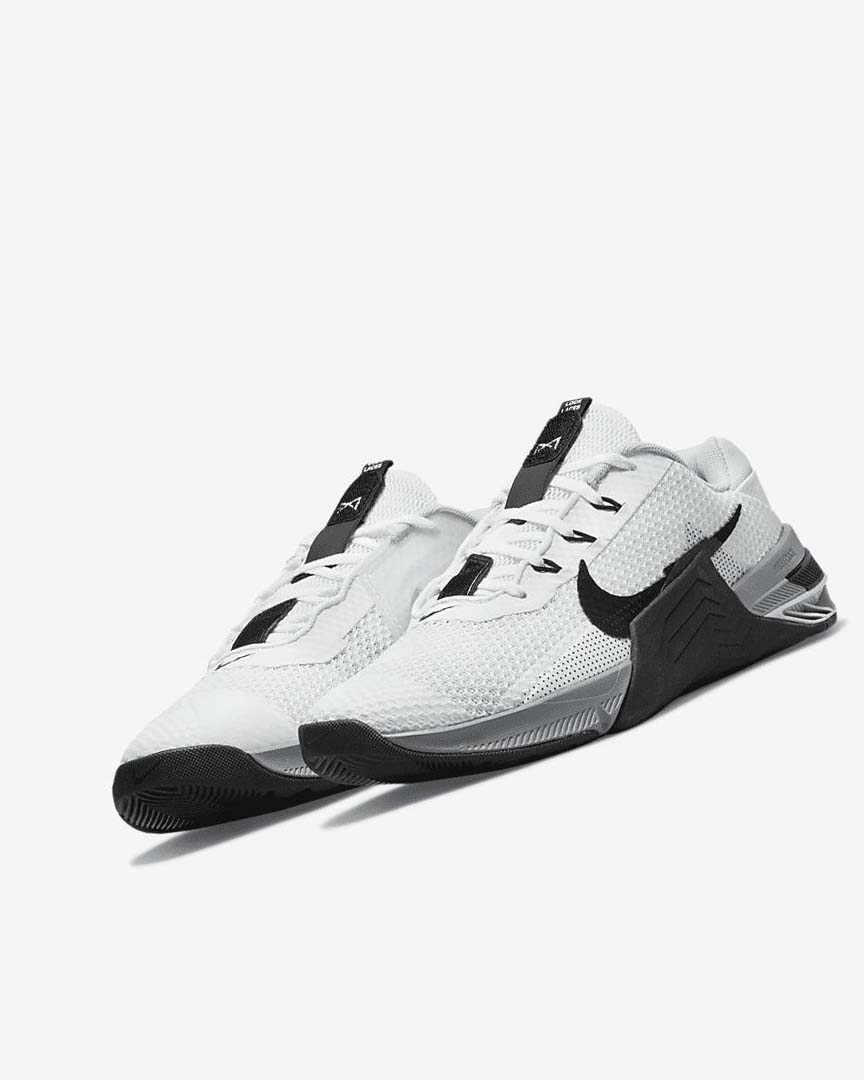 White / Grey / Platinum / Black Women's Nike Metcon 7 Training Shoes | UK2552